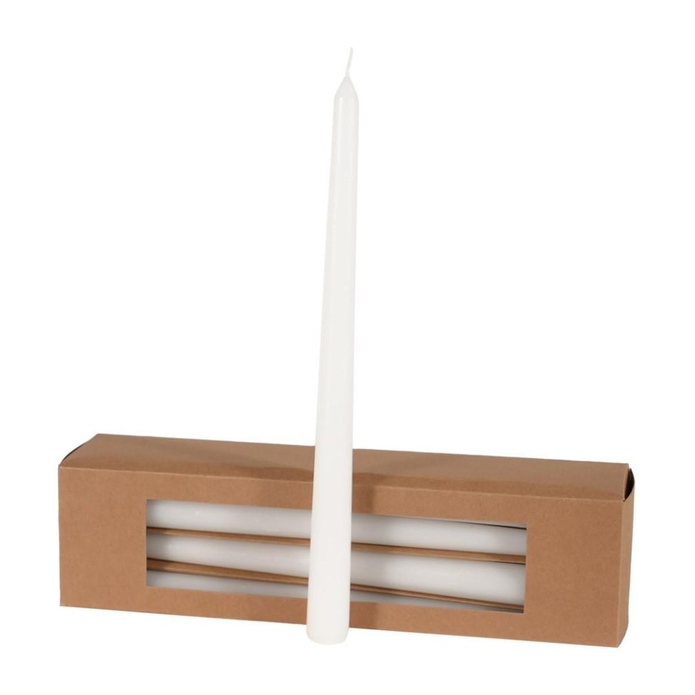 CANDELA CONICA H.300MM D.21MM. BIANCA